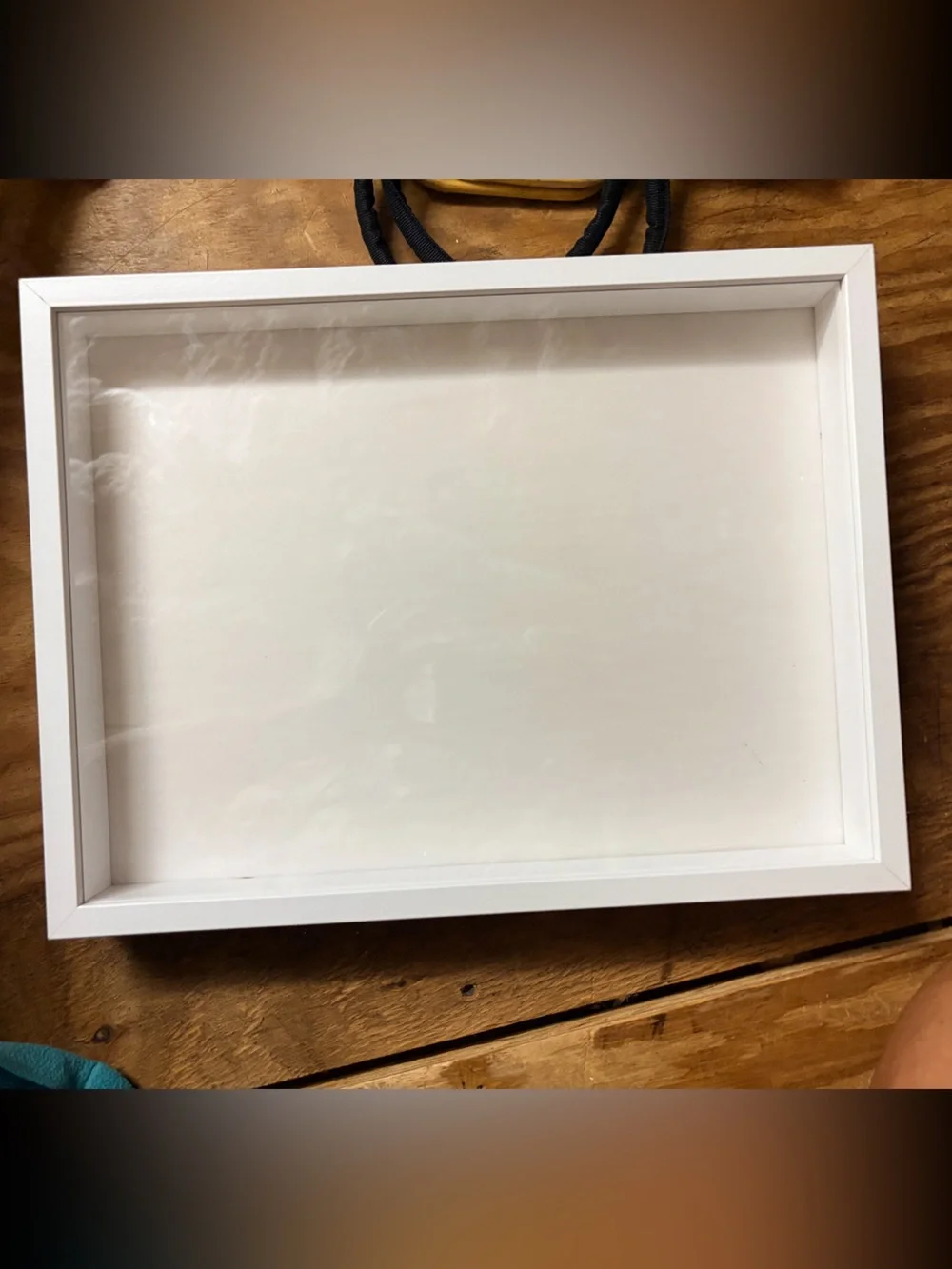 White Decorative Shadow Box Frame - Home Accents ( photo frame of box)